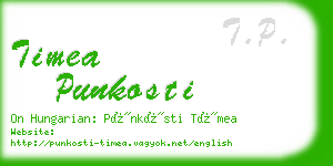 timea punkosti business card